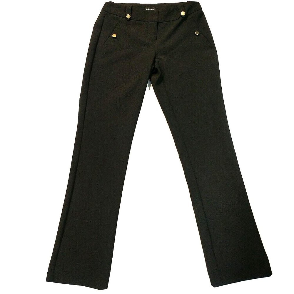 Flirtatious Black Straight Leg Dress Pants Size 7